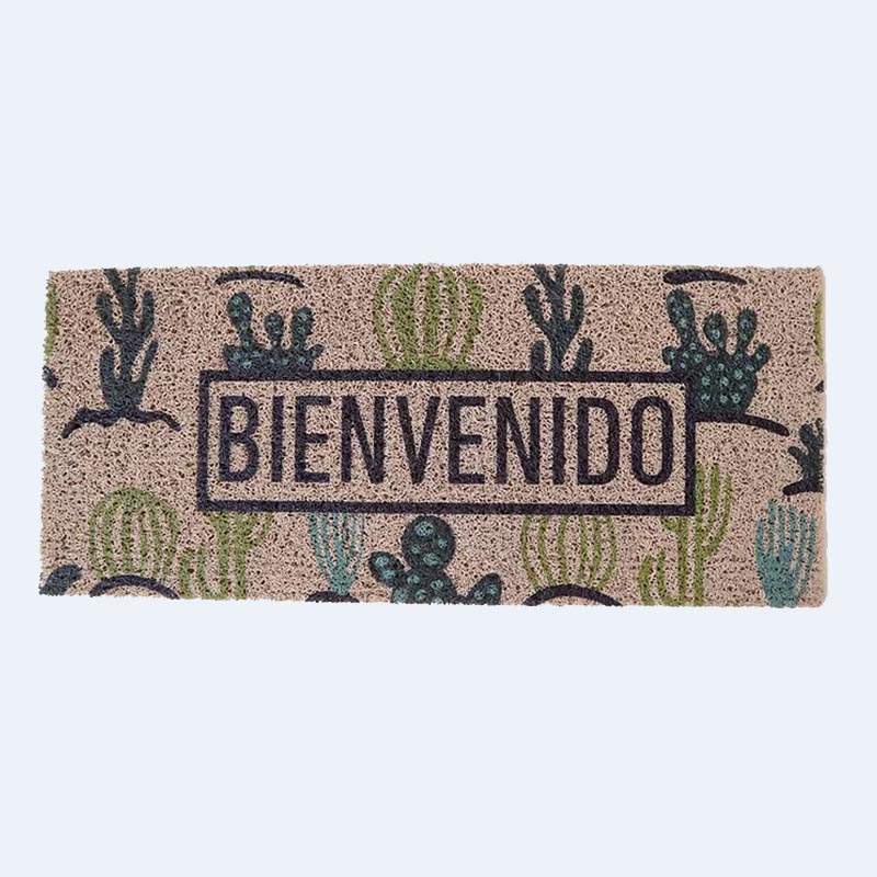 felpudo confort mat cactus beige bienvenido dib 2